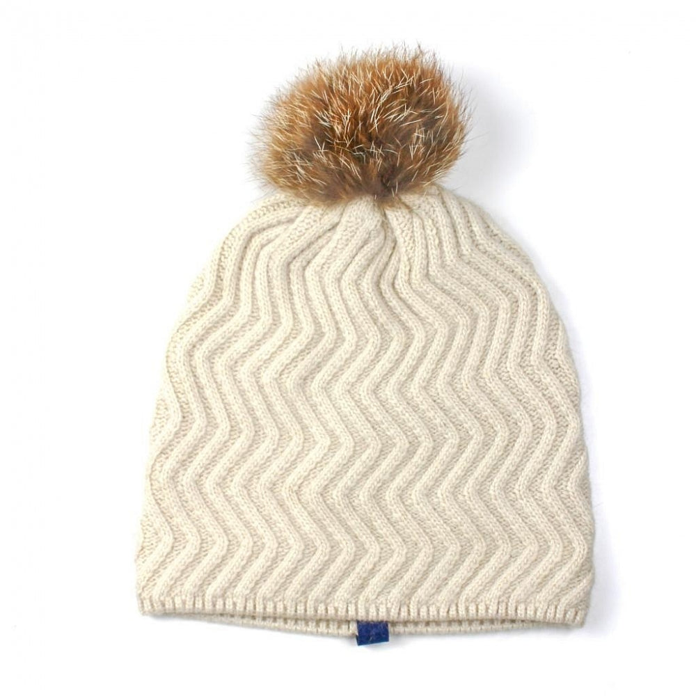 High-quality wool hat with natural fur