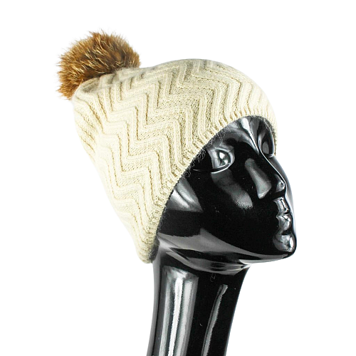High-quality wool hat with natural fur