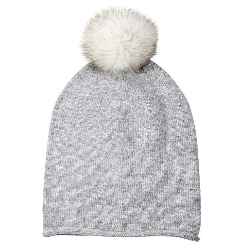 Long warm leisure hat with pom pom