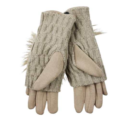A beautiful set of wrists and gloves with natural fur