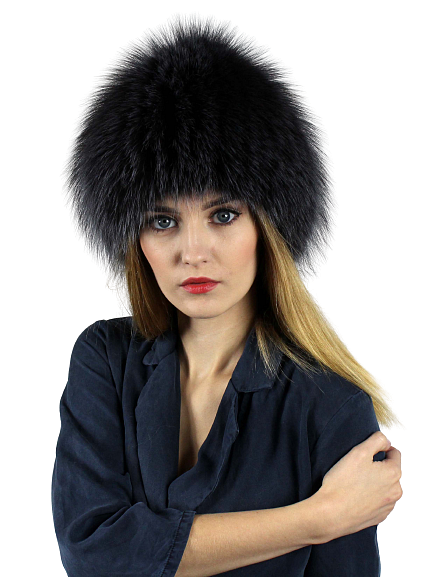 Stylish knitted fox hat