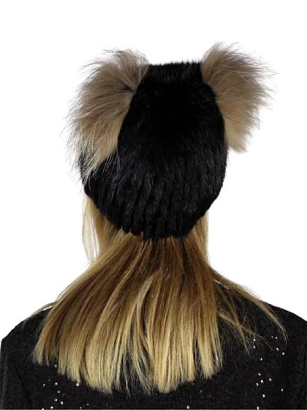Exclusive mink and fire fox hat "kitten"
