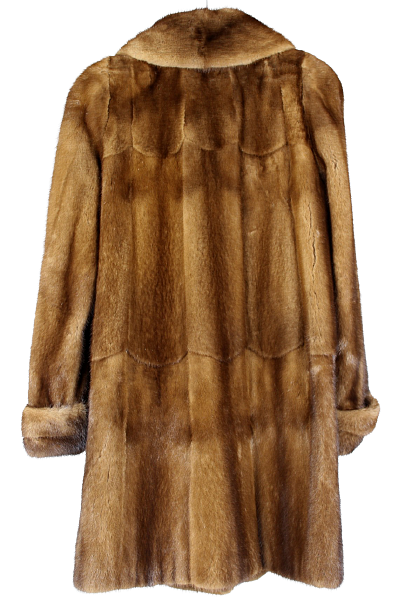 Klasikinis moteriškas audinės kailio paltas