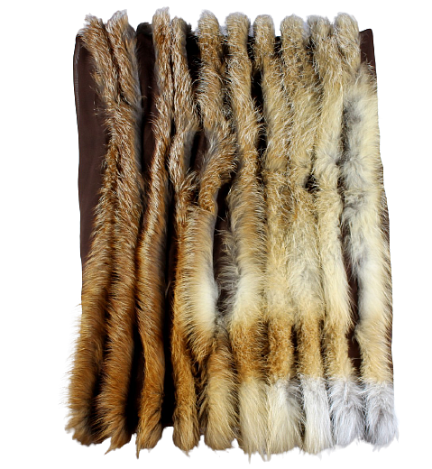 Elegant country scarf with fragments of natural fur