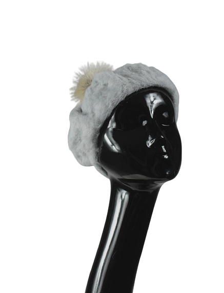 Universal beret with fox fur