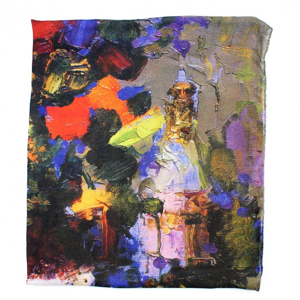 A viscose shawl based on the motifs of V. Van Gogh's painting