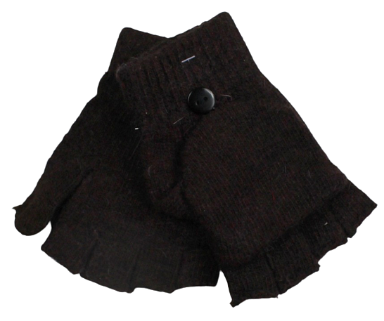 Warm mittens with tramp fingers in various colours