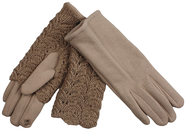 Classic beige gloves with wristbands
