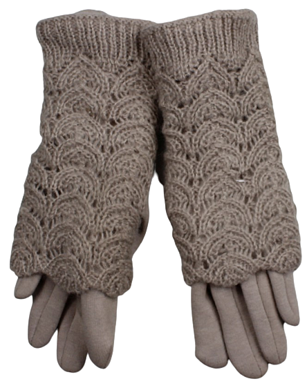 Classic beige gloves with wristbands