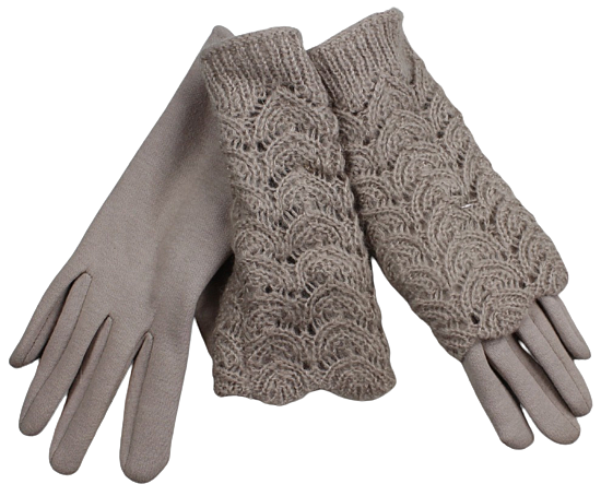 Classic beige gloves with wristbands