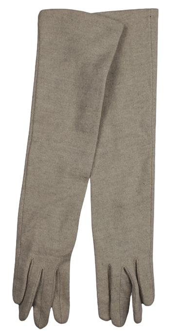 Long angora wool gloves
