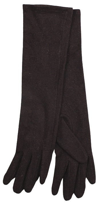 Long angora wool gloves