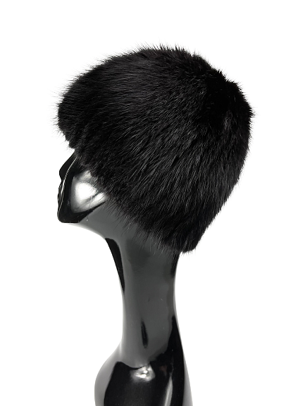 Universal black elastic winter hat