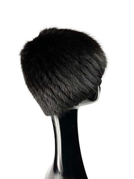 Universal black elastic winter hat