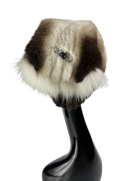 Elegant natural fur winter hat