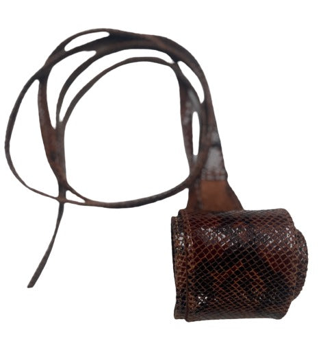 Snakeskin pattern waist belt