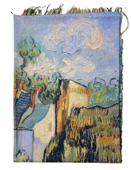 A two-sided cashmere shawl based on the motifs of V. van Gogh's painting