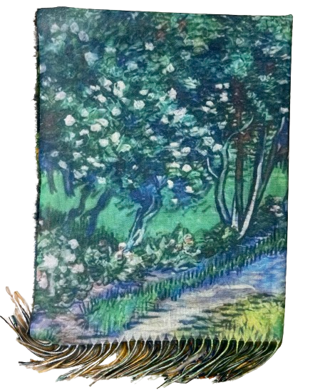 A two-sided cashmere shawl based on the motifs of V. van Gogh's painting