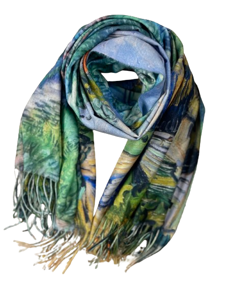 A two-sided cashmere shawl based on the motifs of V. van Gogh's painting