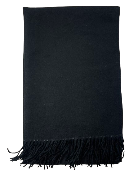 Double sided black and gray unisex soft cashmere scarf