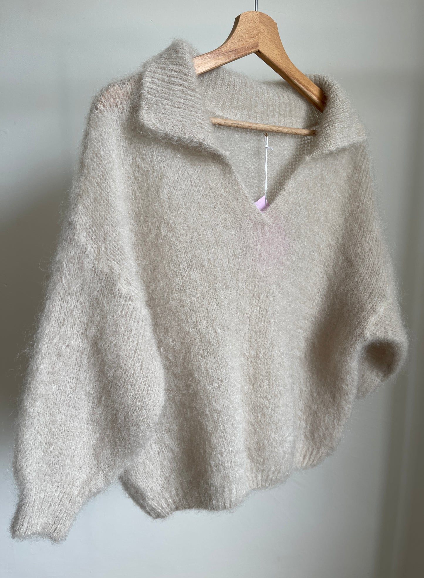 Warm the creamy colour woman sweater