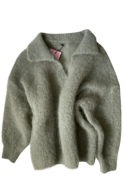 Kid mohair women's sweater