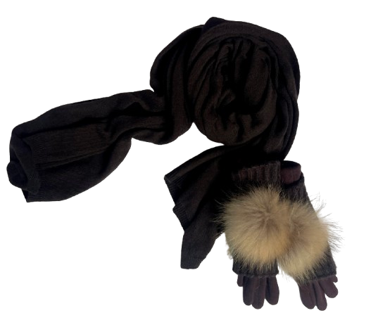 Madingiausios spalvos tamsaus šokolado rudos spalvos aksesuarų rinkinys