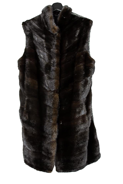 Šilta vilnos ir natūralaus kailio liemenė