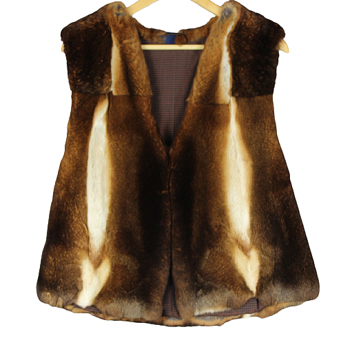 Reks šinšilinio triušio vieno dydžio šilta liemenė 