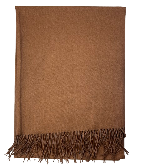 A beautiful double-sided scarf in shades of brown