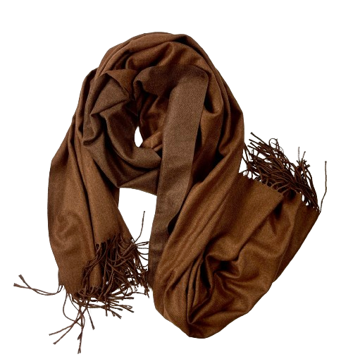 A beautiful double-sided scarf in shades of brown