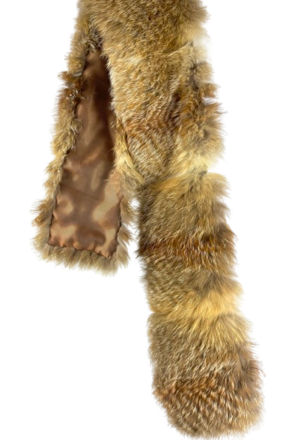 Stilingas ilgas lapės kailio šalikas 