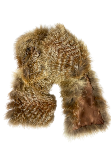 Stilingas ilgas lapės kailio šalikas 