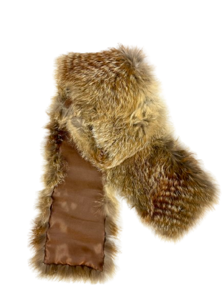 Stilingas ilgas lapės kailio šalikas 