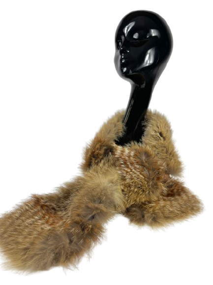 Stilingas ilgas lapės kailio šalikas 