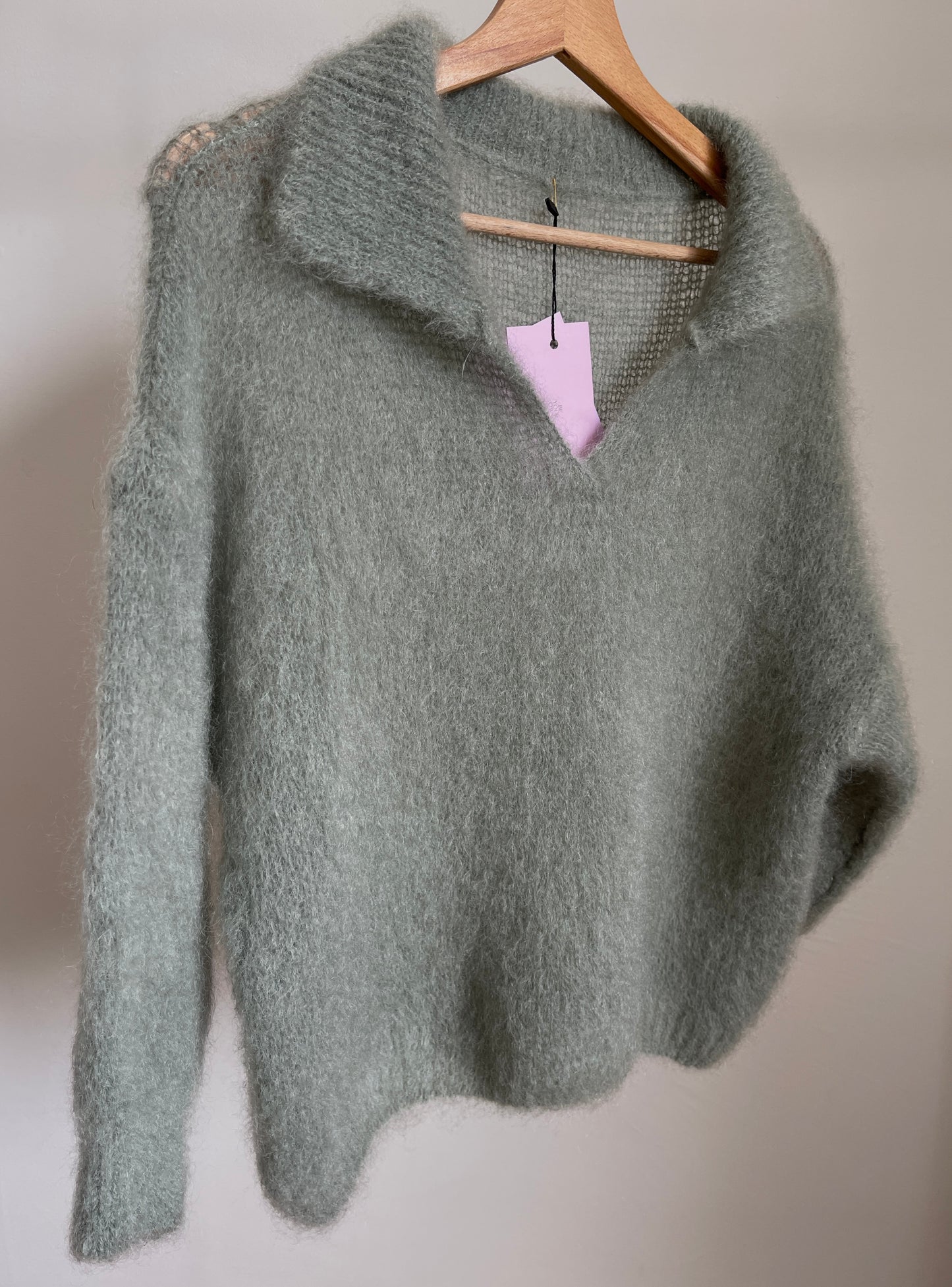 Kid mohair women's sweater