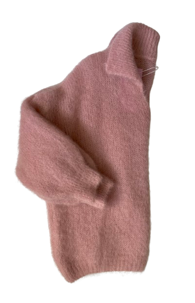 Baby pink elegant sweater for woman
