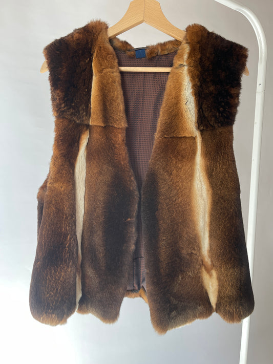 Rex chinchilla rabbit one size warm vest