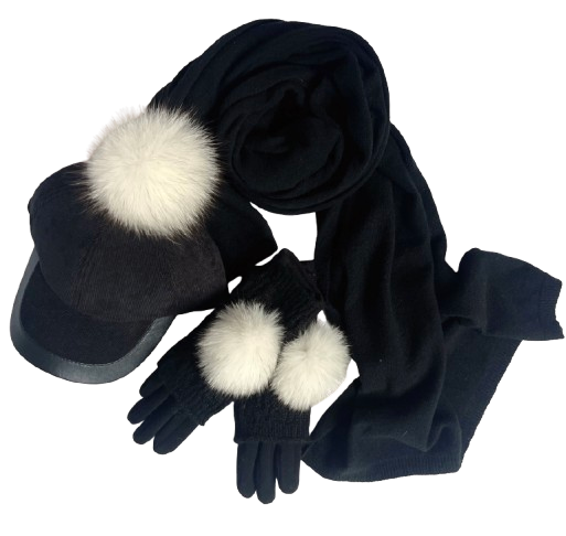 Black warm accessory set
